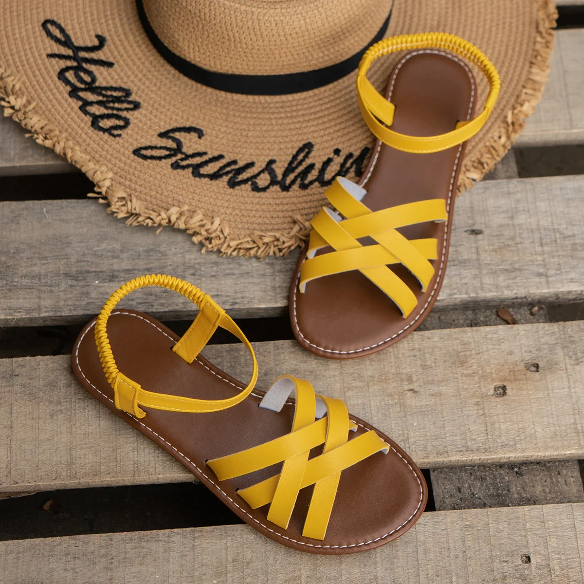 Bequeme Damen Sandalen – Flach, Elegant & Atmungsaktiv