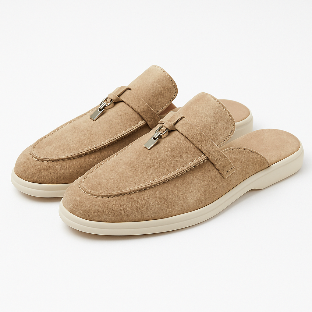 Bequeme Damen Mules aus Echtleder – Elegante Slip-On Slipper