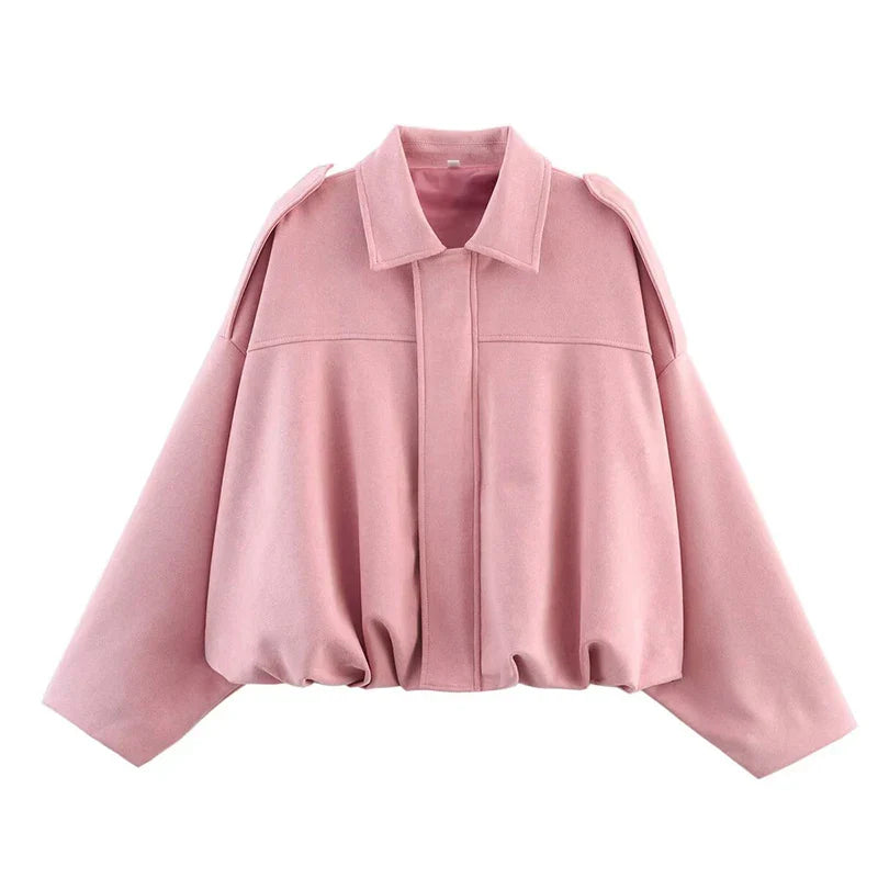 Damen Oversize Jacke im Vintage-Look – Leicht & Vielseitig für Übergang und Alltag