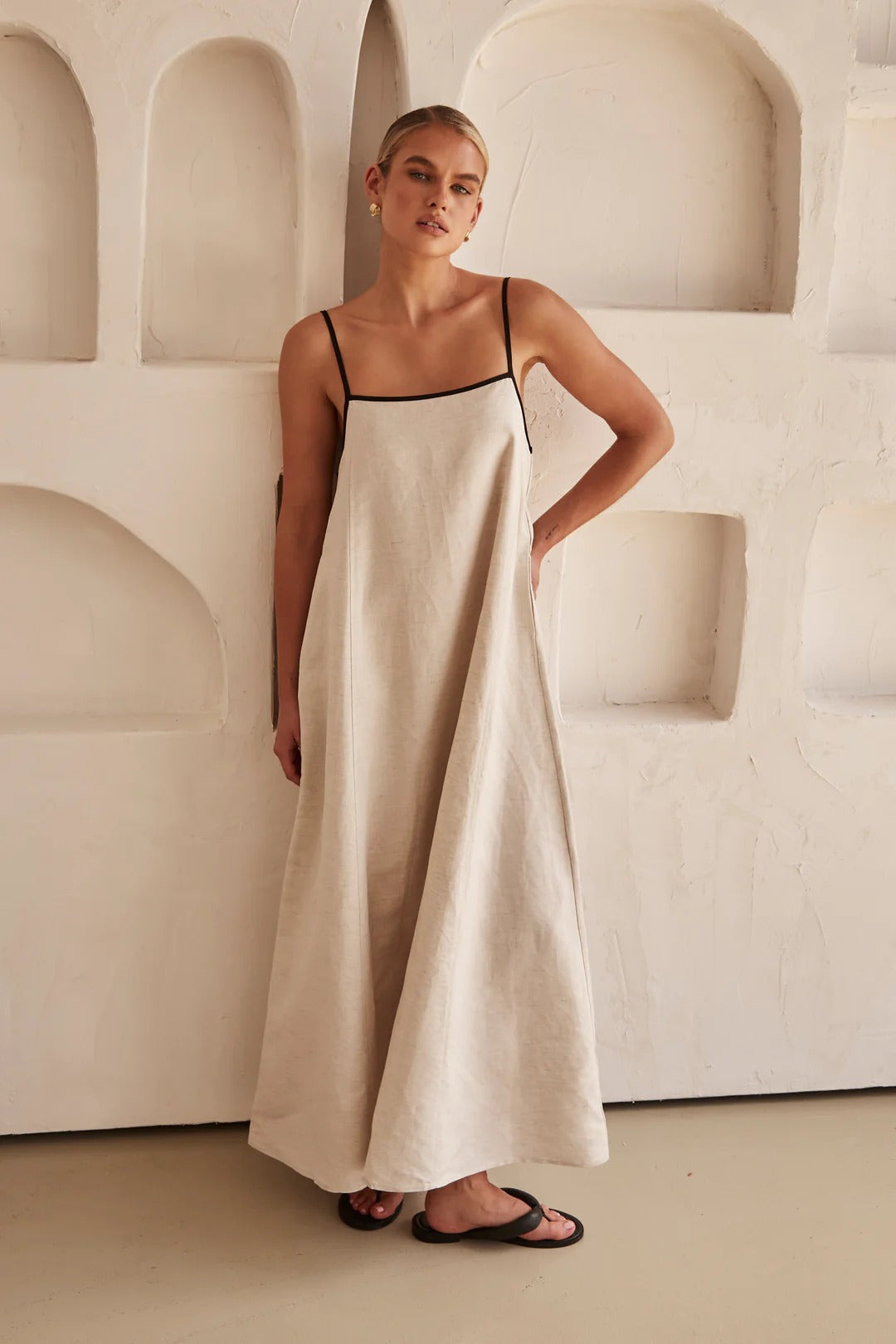 Lange Linnen Jurk Dames | Classy