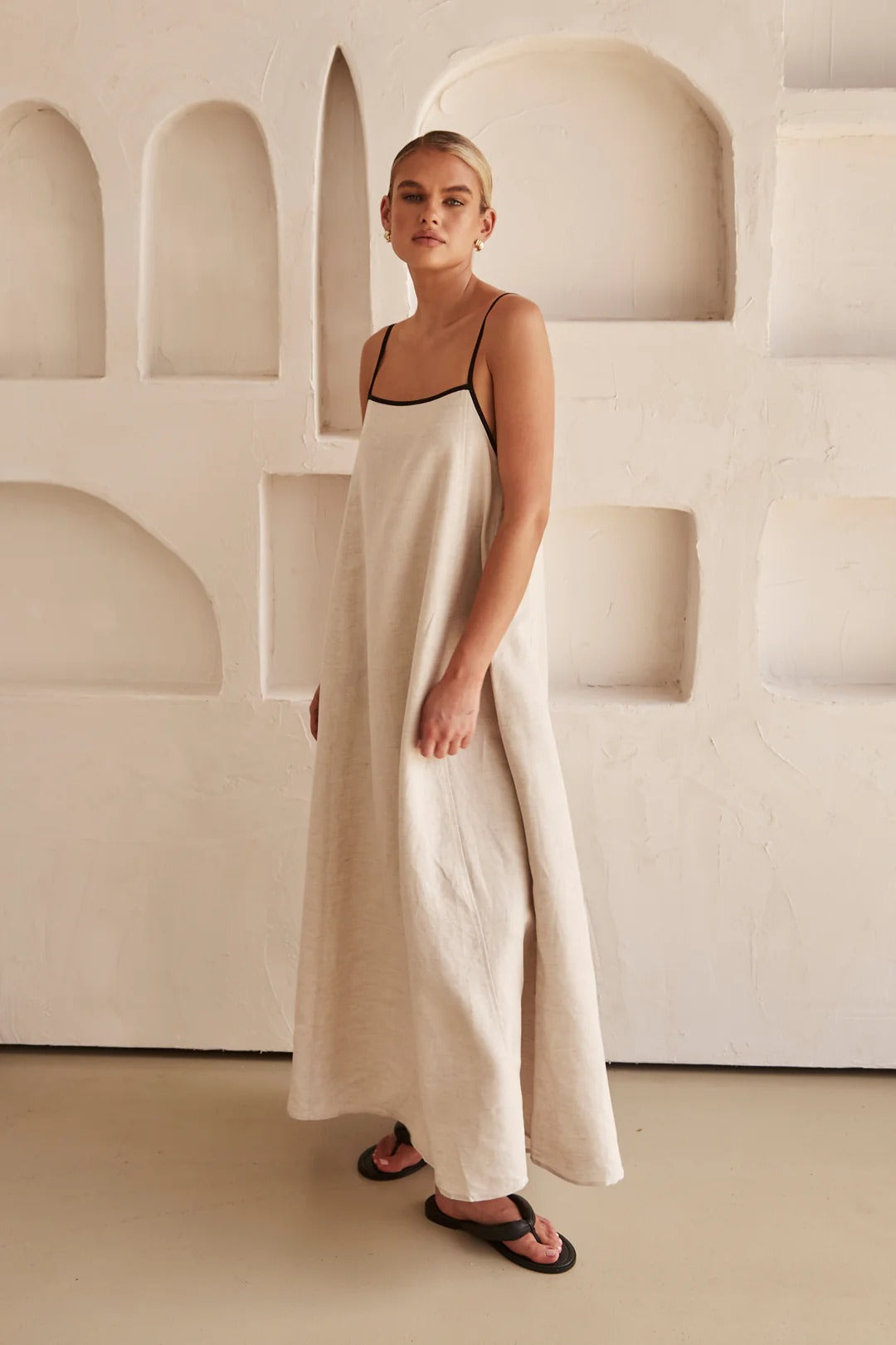Lange Linnen Jurk Dames | Classy