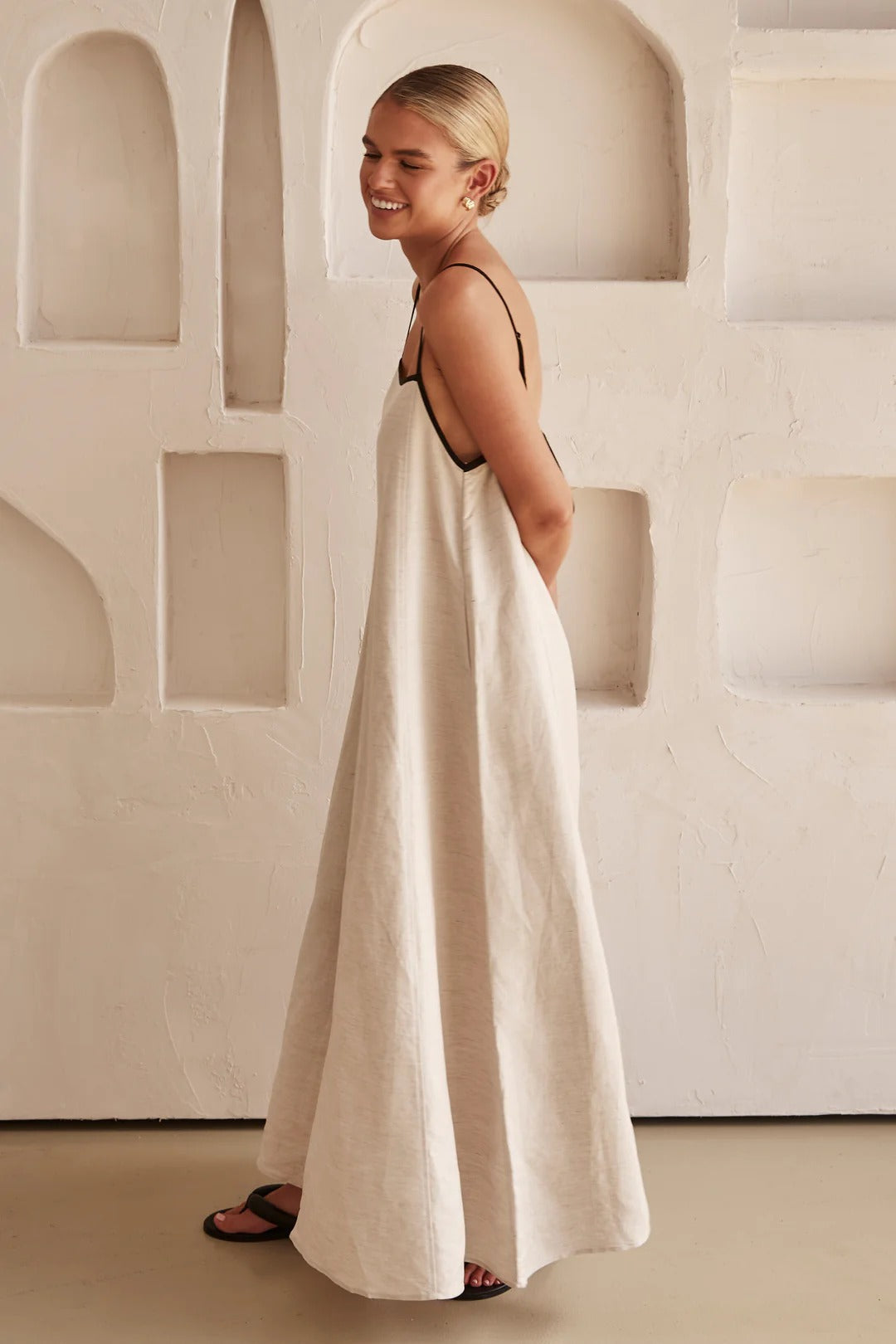 Lange Linnen Jurk Dames | Classy