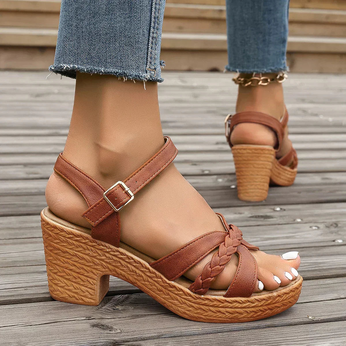 Lässige Absatzsandalen – Eleganz & Komfort