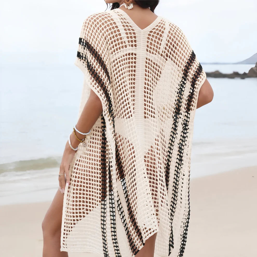 Kimono Strandnetz – Boho-Tunika Sommer