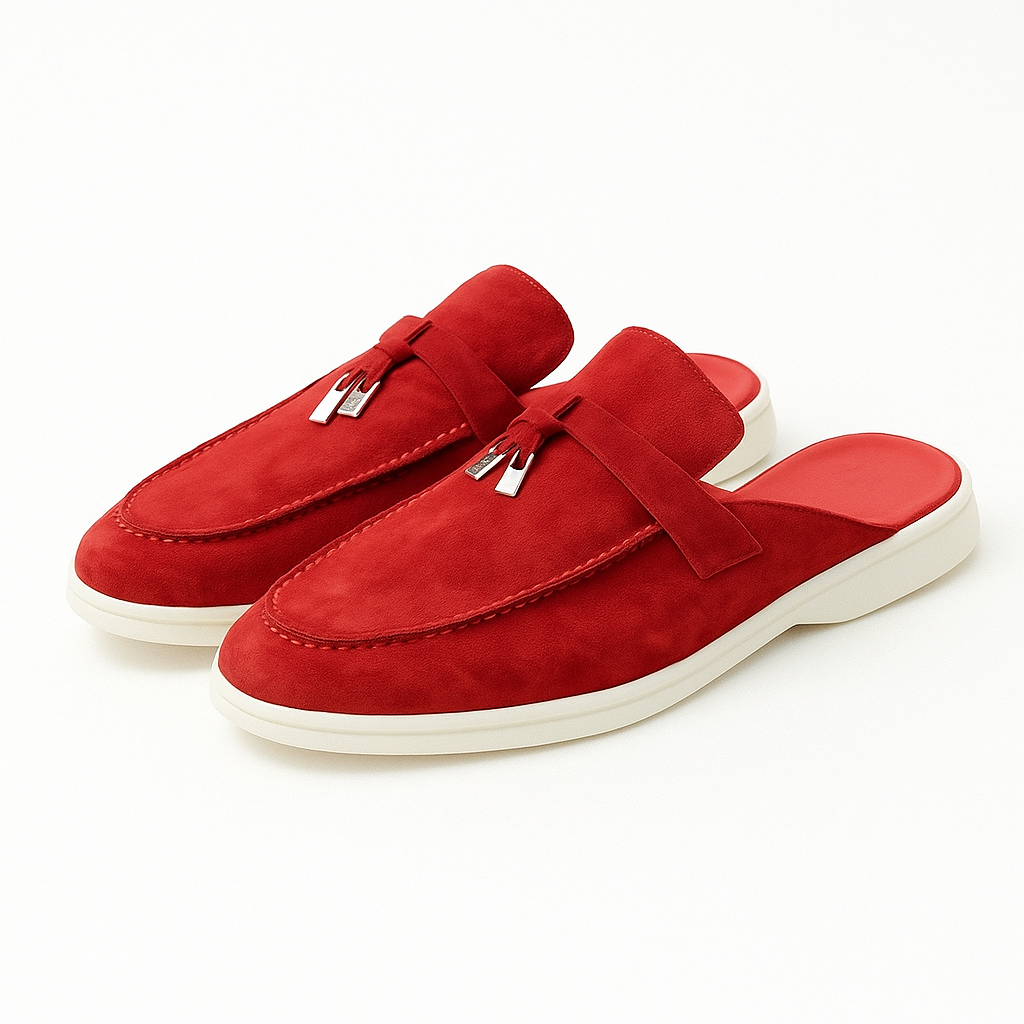 Bequeme Damen Mules aus Echtleder – Elegante Slip-On Slipper