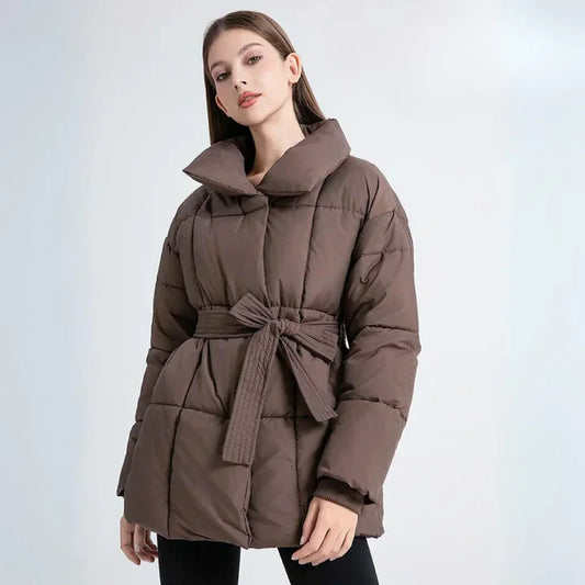 Damen Winterjacke Mit Gürtel – Warm, Stilvoll & Figurbetont Für Herbst & Winter