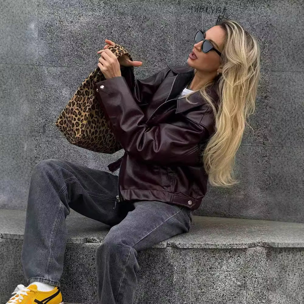 Damen Jacke Kunstleder – Stylisch, Zeitlos & Vielseitig Für Herbst & Winter