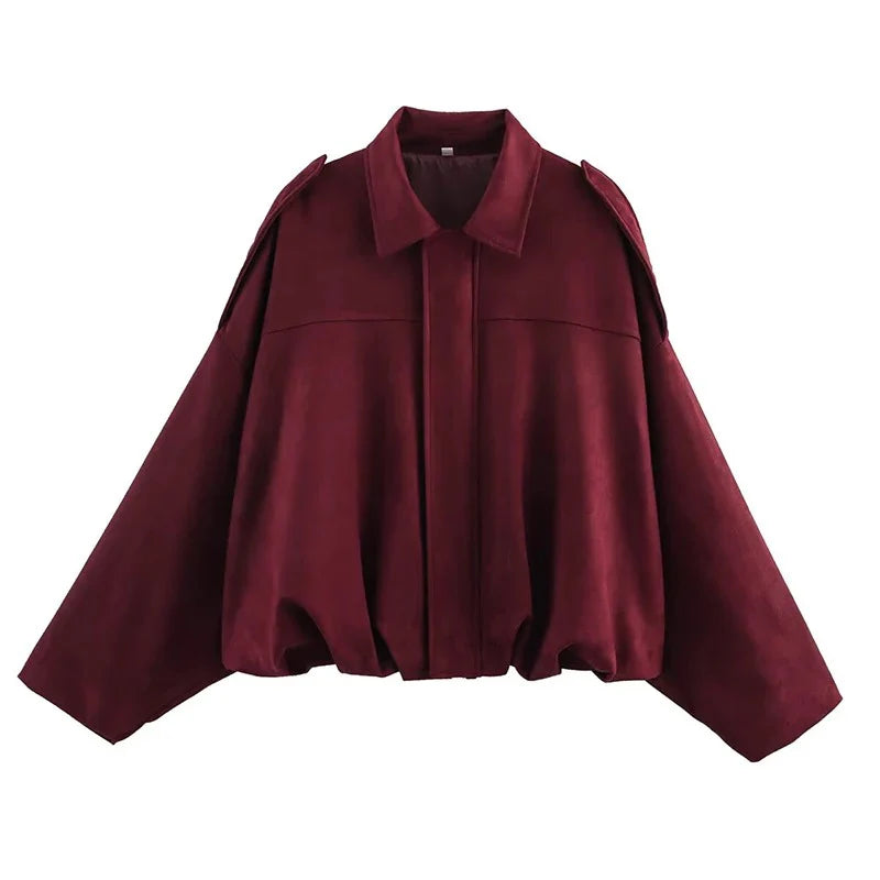 Damen Oversize Jacke im Vintage-Look – Leicht & Vielseitig für Übergang und Alltag