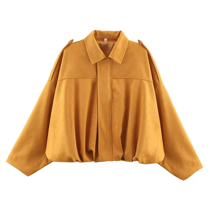Damen Oversize Jacke im Vintage-Look – Leicht & Vielseitig für Übergang und Alltag