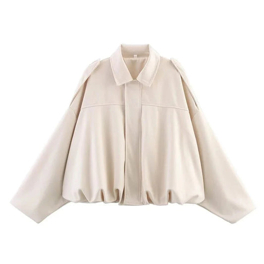 Damen Oversize Jacke im Vintage-Look – Leicht & Vielseitig für Übergang und Alltag