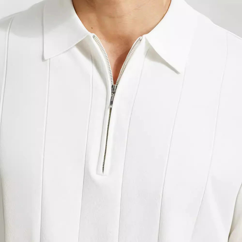 Herren Zip Polohemd Kurzarm Sommer – Stilvoll & Atmungsaktiv Für Freizeit & Alltag