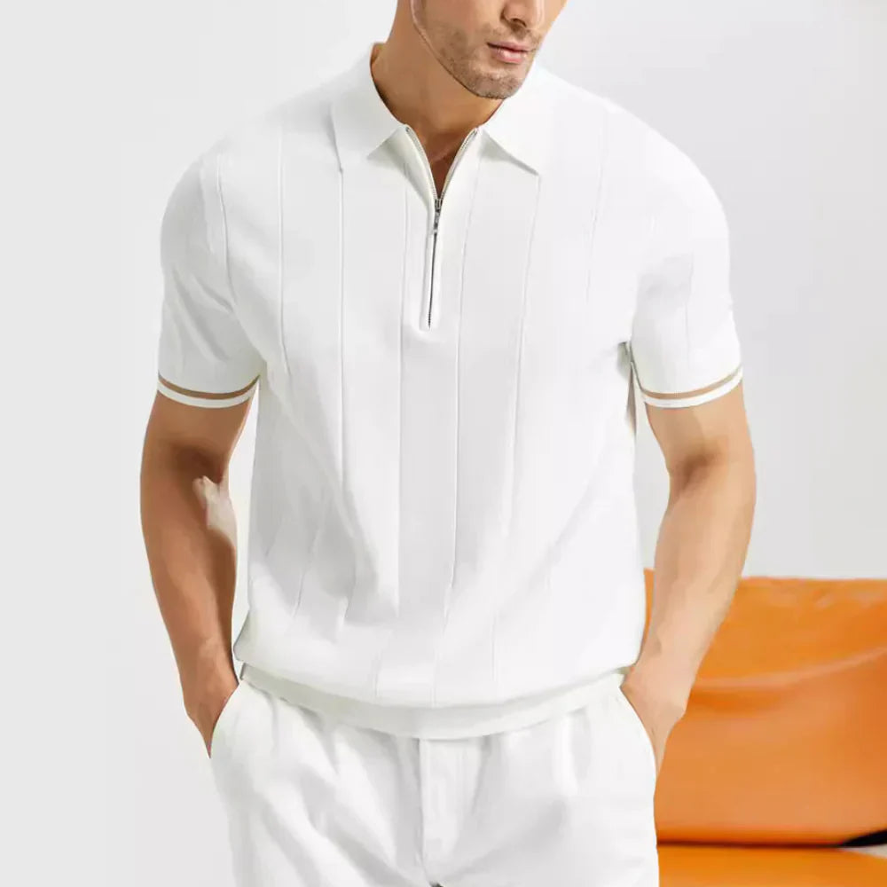 Herren Zip Polohemd Kurzarm Sommer – Stilvoll & Atmungsaktiv Für Freizeit & Alltag