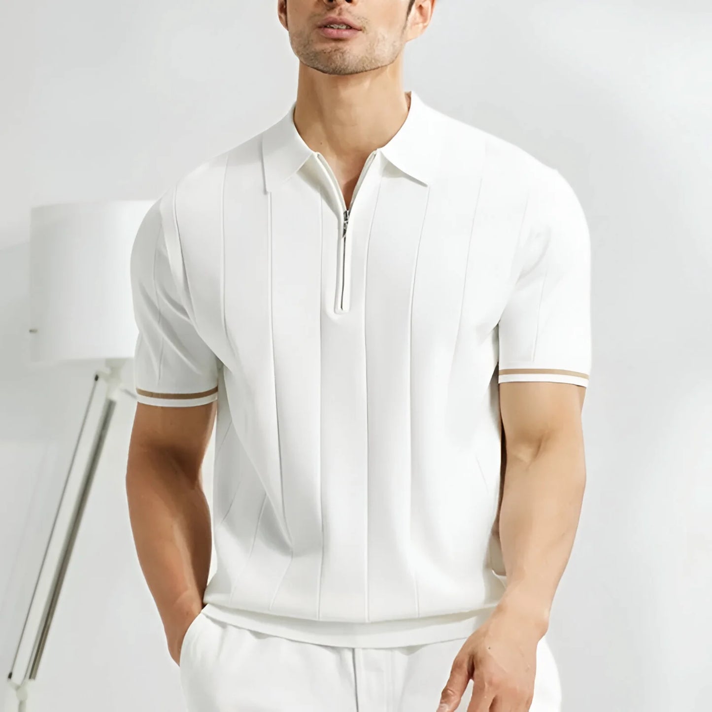 Herren Zip Polohemd Kurzarm Sommer – Stilvoll & Atmungsaktiv Für Freizeit & Alltag