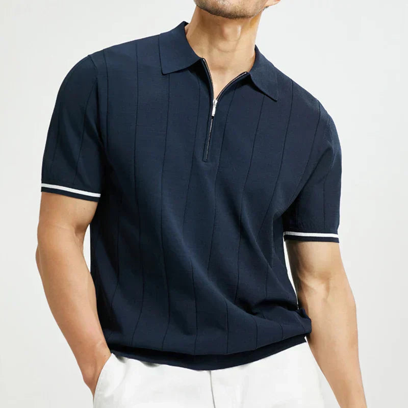 Herren Zip Polohemd Kurzarm Sommer – Stilvoll & Atmungsaktiv Für Freizeit & Alltag