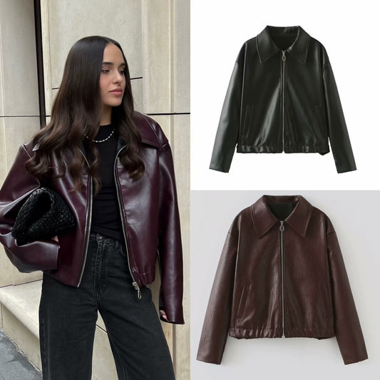 Damen Jacke Kunstleder – Stylisch, Zeitlos & Vielseitig Für Herbst & Winter