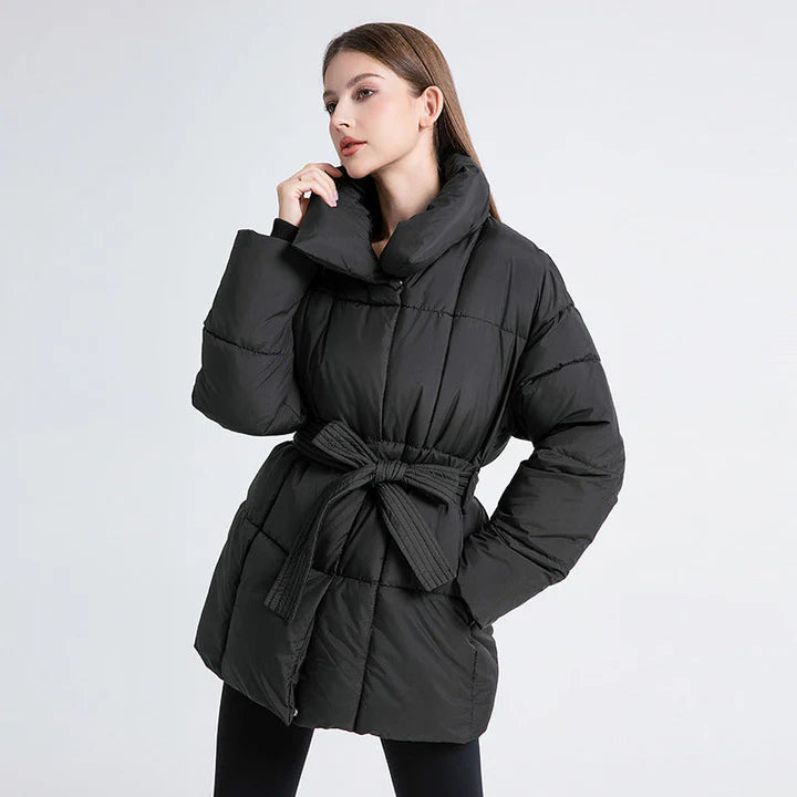 Damen Winterjacke Mit Gürtel – Warm, Stilvoll & Figurbetont Für Herbst & Winter