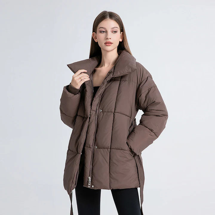 Damen Winterjacke Mit Gürtel – Warm, Stilvoll & Figurbetont Für Herbst & Winter