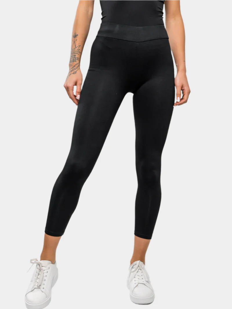 Damen High-Waist Leggings Schwarz – Blickdicht & Figurformend