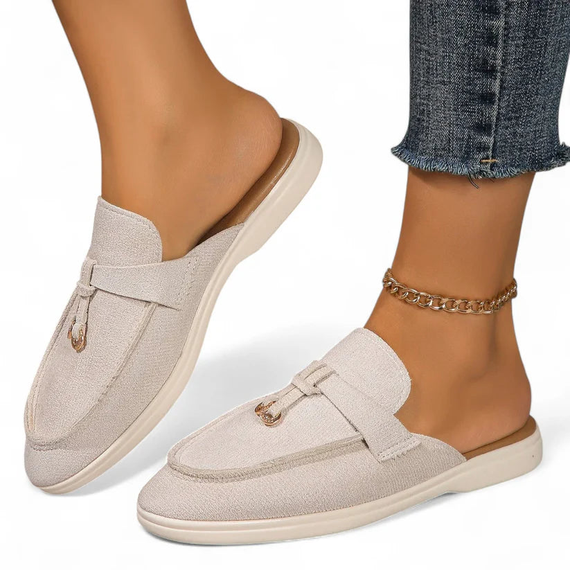 Bequeme Damen Mules aus Echtleder – Elegante Slip-On Slipper