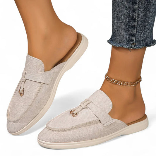 Bequeme Damen Mules aus Echtleder – Elegante Slip-On Slipper